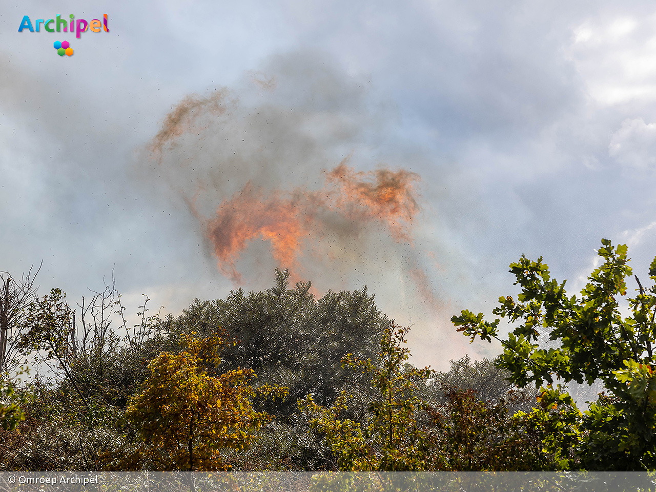 Foto behorende bij Natuurbrand in duingebied Ouddorp na grootschalige inzet onder controle