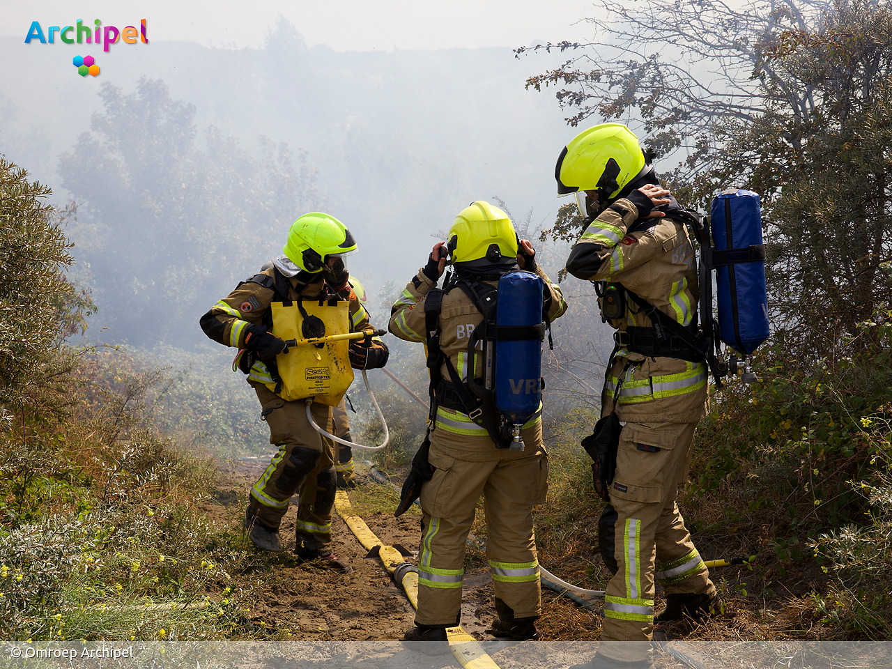 Foto behorende bij Opnieuw natuurbrand in duingebied Ouddorp, inzet opgeschaald naar GRIP 2